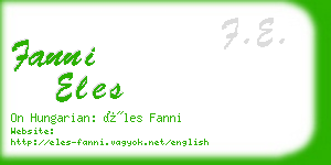 fanni eles business card